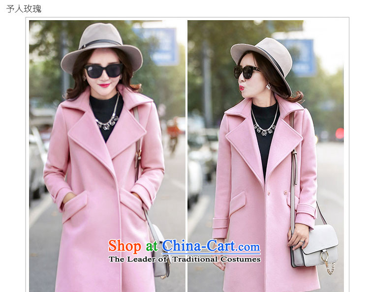 Given the gross coats women rose? 2015 autumn and winter new Korean female jackets gross? In long loose thick a wool coat female wild m White M picture, prices, brand platters! The elections are supplied in the national character of distribution, so action, buy now enjoy more preferential! As soon as possible.