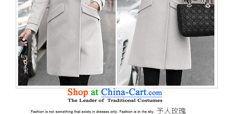 Given the gross coats women rose? 2015 autumn and winter new Korean female jackets gross? In long loose thick a wool coat female wild m White M picture, prices, brand platters! The elections are supplied in the national character of distribution, so action, buy now enjoy more preferential! As soon as possible.