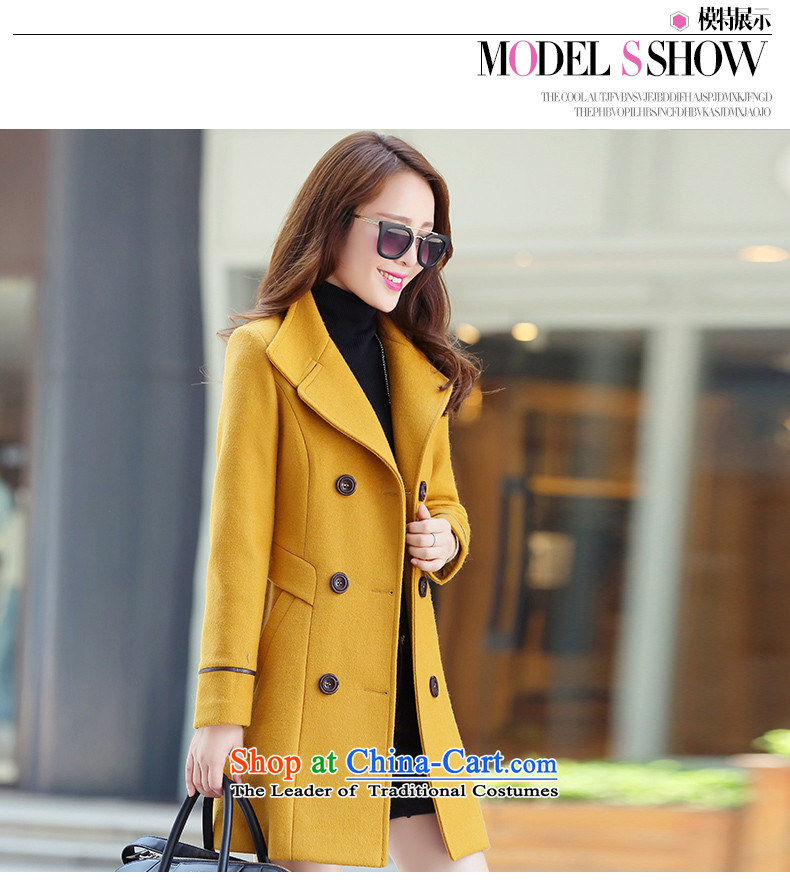 Supervision of the Netherlands-2015 autumn and winter new Korean fashion Sau San wild temperament woolen coat in the long hair? coats female 1368 Yellow L picture, prices, brand platters! The elections are supplied in the national character of distribution, so action, buy now enjoy more preferential! As soon as possible.