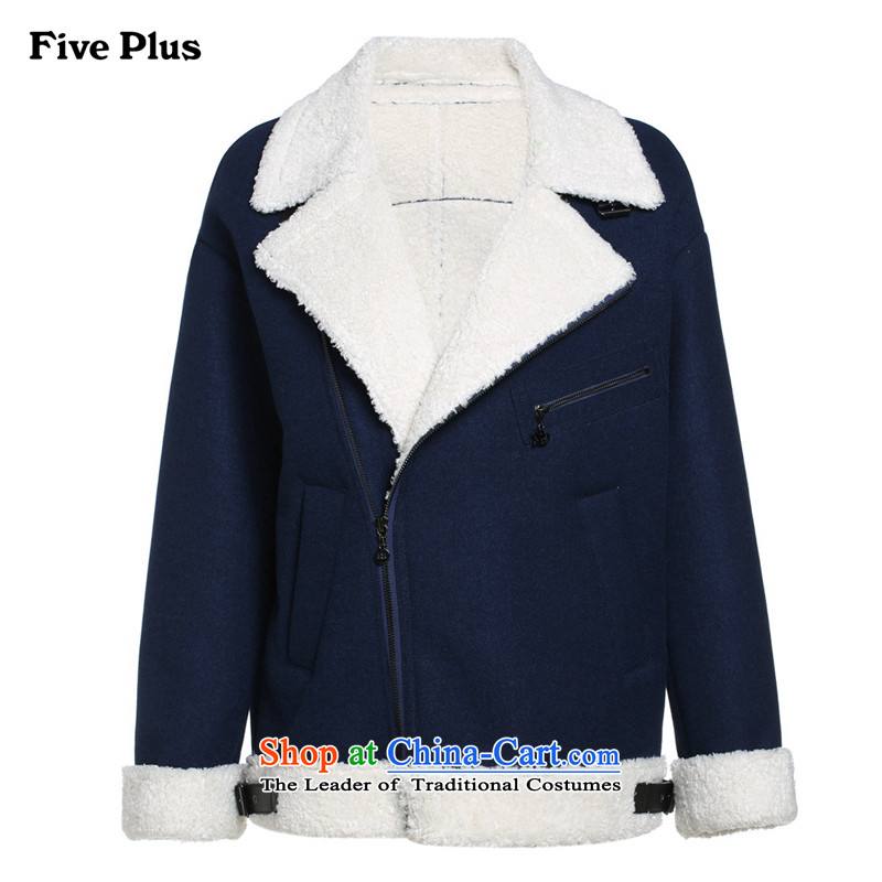 Five new female winter clothing plus goddess of the New Wing Yung of the same stamp 2YM4343460 dark blue jacket? Gross 650 S(160/84A),FIVE plus,,, shopping on the Internet