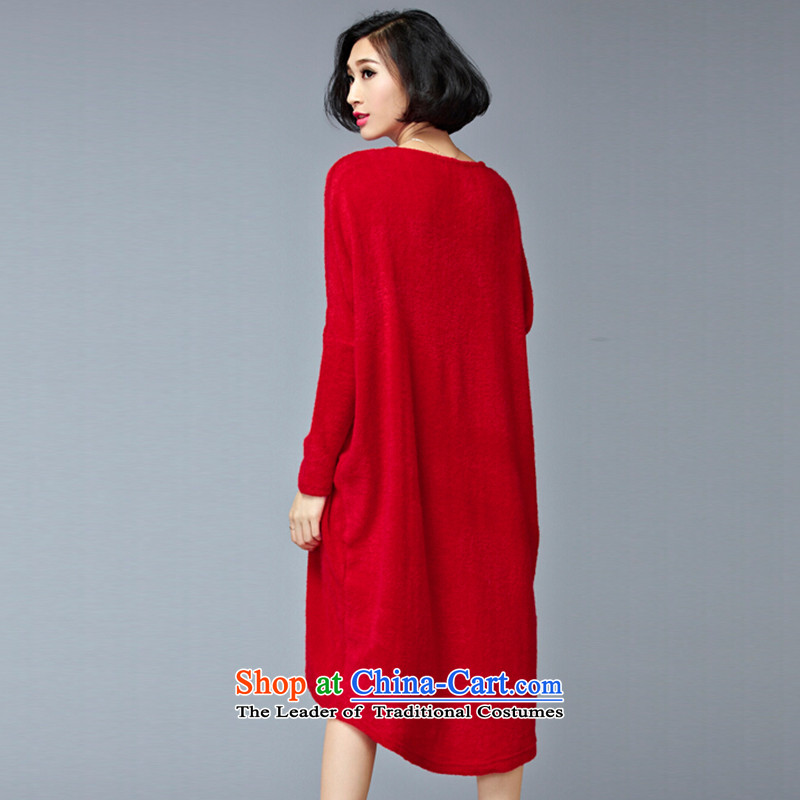Elizabeth was indeed concluded wa card Korean womens loose version sweaters to intensify the skirt autumn large 2015 mm thick xl women, Hin thick thin dresses large red are Code 100 to 250 catties can wear, Elisabeth wa concluded card (SHAWADIKA) , , , shopping on the Internet