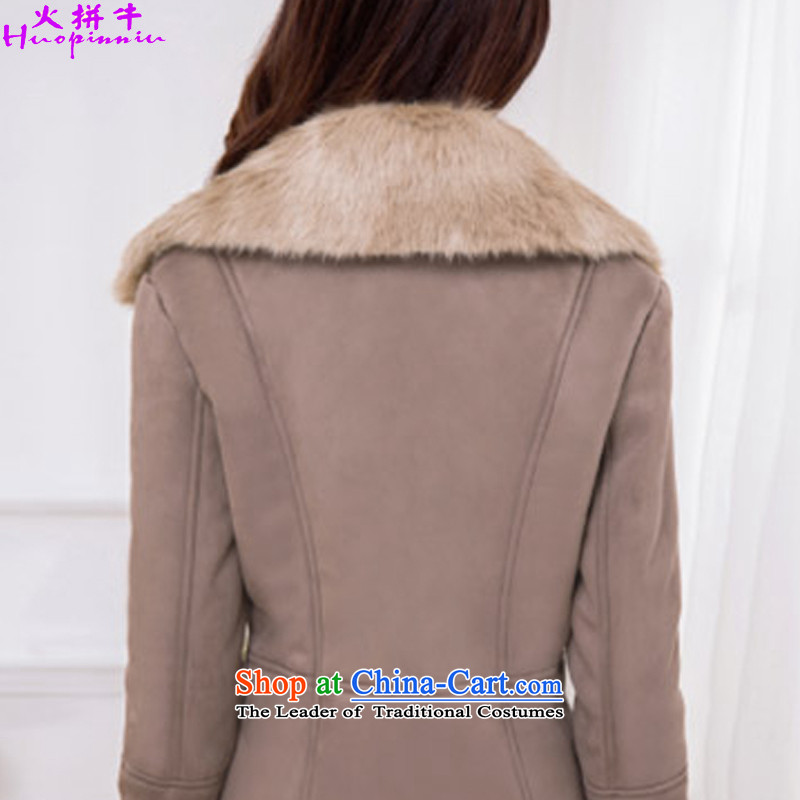 Rush n 2015 winter new Korean version of gross?   The lint-free cloth female coats thick hair for a usual zongzi 888# Jacket Color  XL, fight fire n (HUOPINNIU) , , , shopping on the Internet