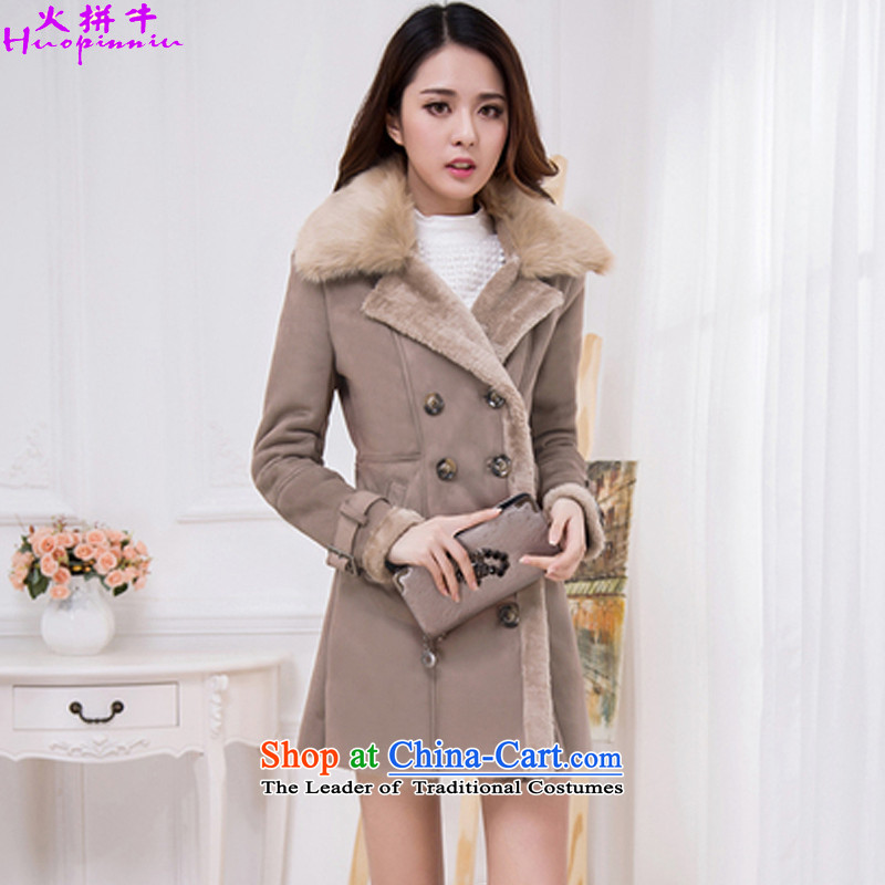 Rush n 2015 winter new Korean version of gross?   The lint-free cloth female coats thick hair for a usual zongzi 888# Jacket Color  XL, fight fire n (HUOPINNIU) , , , shopping on the Internet
