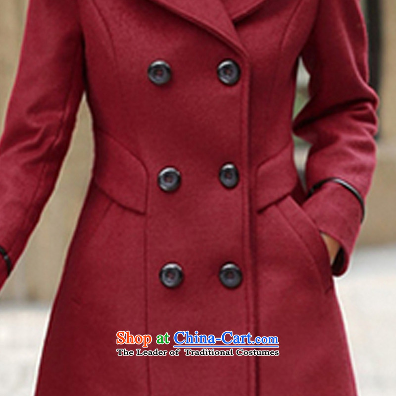 Fischier gross? 2015 Autumn female jacket for women for winter new Korean version in Sau San long coats)? female red XXL, 158.2 (feixier fischier) , , , shopping on the Internet