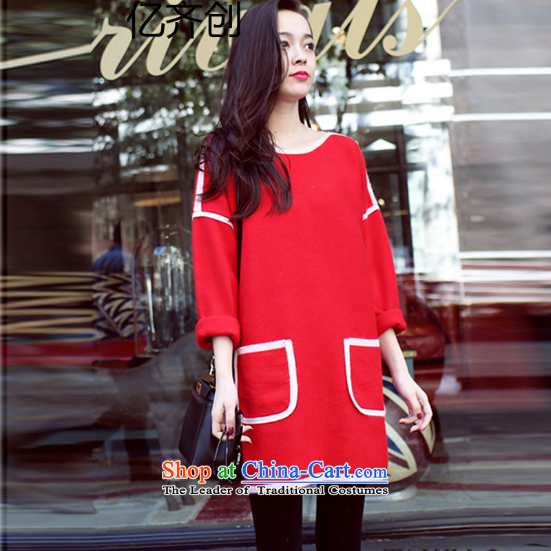 Billion by 2015 to create the girl in the xl long hair? dresses winter 200 MM thick long-sleeved relaxd catty, forming the skirt F027 RED XL, billion gymnastics shopping on the Internet has been pressed.