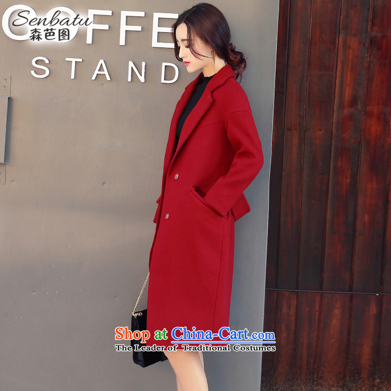Sen and gross figure in the autumn and winter coats? long hair?   Korean version of large code a wool coat female jackets 2015 New 8008 picture color L, sum and Figure , , , shopping on the Internet