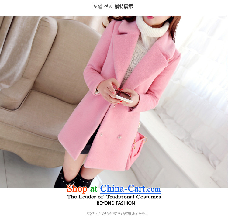 Yi with grass 2015 autumn and winter coats won)? a new version of the girl in the body of the decoration a long-sleeved jacket large lapel gross pink coat? S picture, prices, brand platters! The elections are supplied in the national character of distribution, so action, buy now enjoy more preferential! As soon as possible.