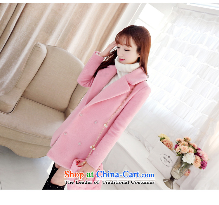 Yi with grass 2015 autumn and winter coats won)? a new version of the girl in the body of the decoration a long-sleeved jacket large lapel gross pink coat? S picture, prices, brand platters! The elections are supplied in the national character of distribution, so action, buy now enjoy more preferential! As soon as possible.