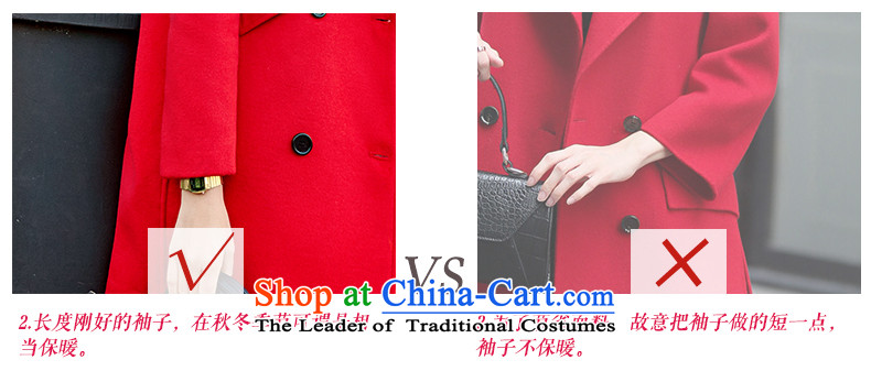 Yi with grass autumn 2015 the new Korean version of gross large loose coat?? graphics thin hair so Coat jacket women, Red S pictures winter, prices, brand platters! The elections are supplied in the national character of distribution, so action, buy now enjoy more preferential! As soon as possible.