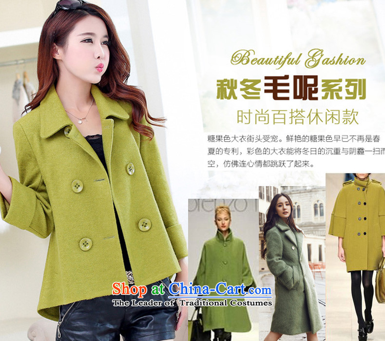 Yi with grass 2015 autumn and winter new graphics thin hair so Sau San Jacket Korean short of small jacket double-coats large relaxd about women's Olive XXXL picture, prices, brand platters! The elections are supplied in the national character of distribution, so action, buy now enjoy more preferential! As soon as possible.