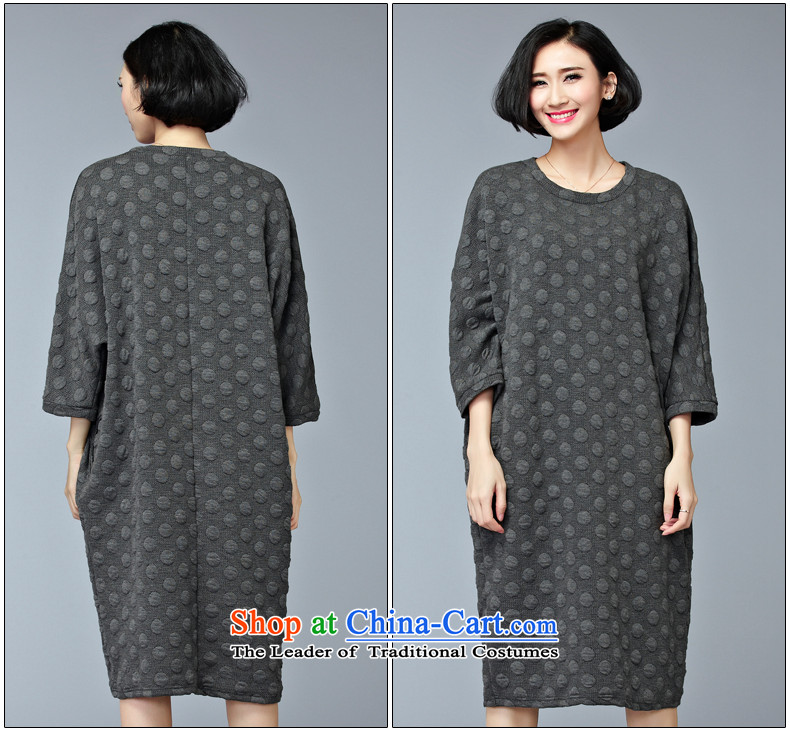 Double Chin Yi Su-autumn and winter large women's dresses to intensify the long loose dress code pictures are black ZM7536, prices, brand platters! The elections are supplied in the national character of distribution, so action, buy now enjoy more preferential! As soon as possible.