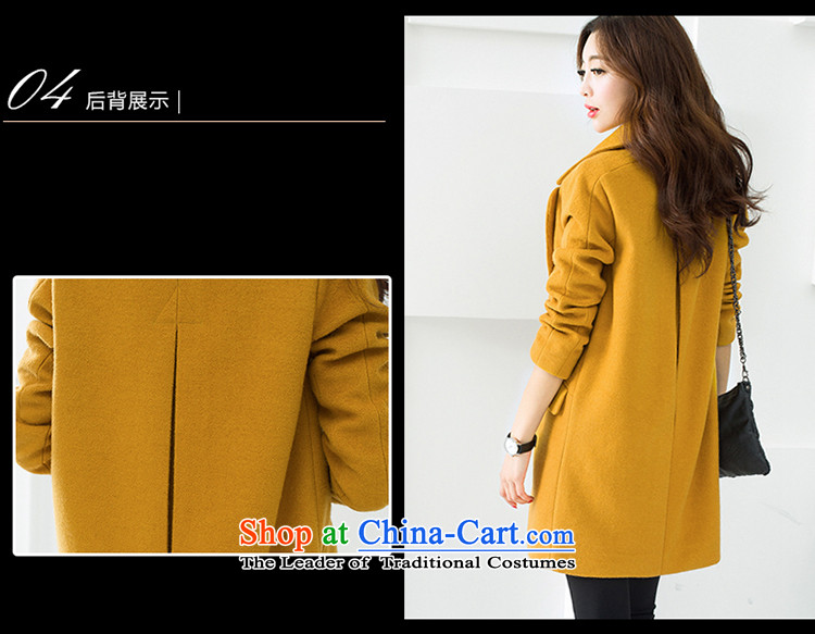 Mr ring bites 2015 autumn and winter new Korean version of large numbers of women in the jacket long coats gross? female 1249 turmeric yellow 115-125 L catty picture, prices, brand platters! The elections are supplied in the national character of distribution, so action, buy now enjoy more preferential! As soon as possible.