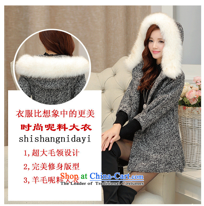 The Korean version of the 2015 Winter ESVT new coats Winter Female gross is stylish and simple graphics thin cuffs knitted Sau San stitching jacket with waistband high female wool for black-and-white picture, prices, L brand platters! The elections are supplied in the national character of distribution, so action, buy now enjoy more preferential! As soon as possible.