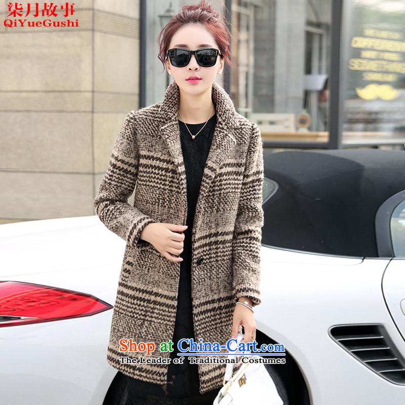 On 2015 Autumn Tale NT 2.7 for women Korean jacket coat 5009 Sau San Mao? khaki-colored hair?L