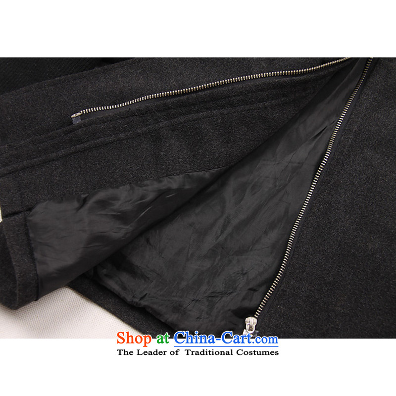 The Fik Owen autumn and winter new extra female Korean version of Fat MM to xl gross? coats, Sau San graphics plus thin cotton waffle windbreaker female jacket charcoal gray cotton Plus Edition 4XL, fik fergerowen Owen () , , , shopping on the Internet