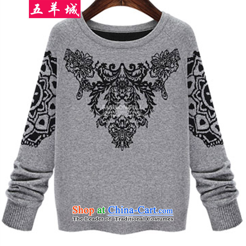Five Rams City larger women fall/winter collections to increase the burden of thick mm sweater 200 new expertise in women's video thin, Knitted Shirt loose wild sweater 231 light gray 3XL recommendations about cost between HKD150-170, Five Rams City shopping on the Internet has been pressed.