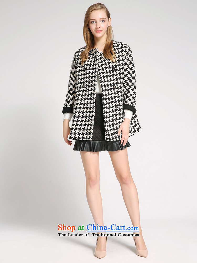 Chaplain who winter clothing new women commuter classic round-neck collar Chidori-GRID A double-black jacket coat 165/88A/L? Picture, prices, brand platters! The elections are supplied in the national character of distribution, so action, buy now enjoy more preferential! As soon as possible.
