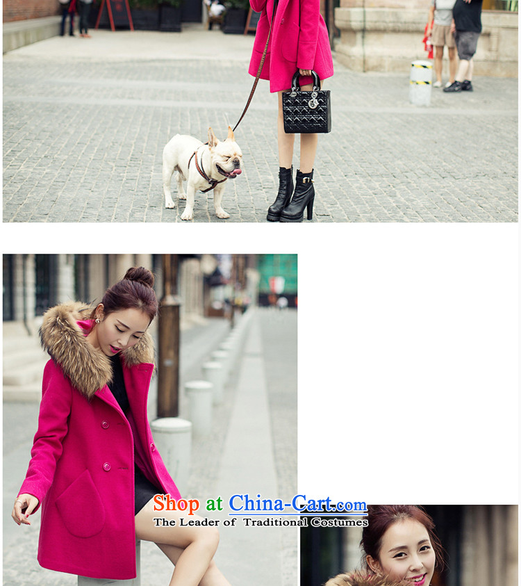 Meijia Garment 2015 autumn and winter goddess of new van gross? double-Korea version long overcoat 3045 better RED M picture, prices, brand platters! The elections are supplied in the national character of distribution, so action, buy now enjoy more preferential! As soon as possible.