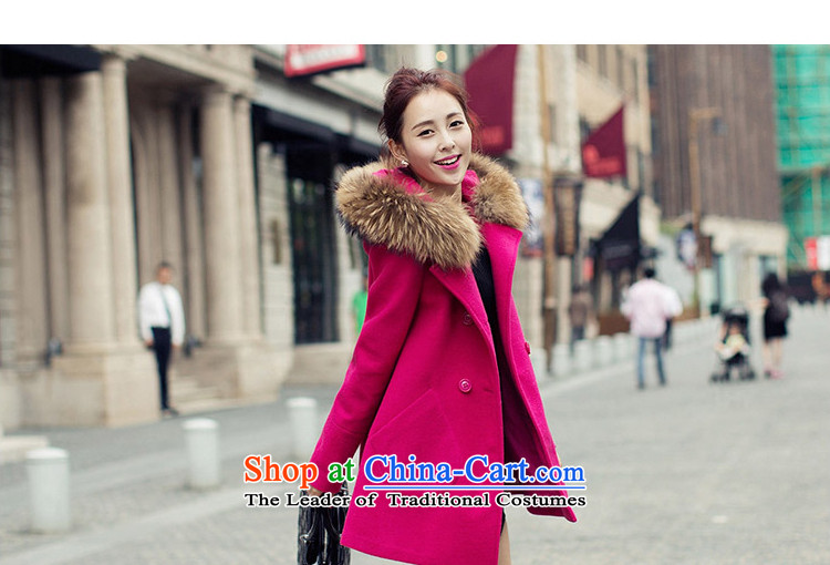 Meijia Garment 2015 autumn and winter goddess of new van gross? double-Korea version long overcoat 3045 better RED M picture, prices, brand platters! The elections are supplied in the national character of distribution, so action, buy now enjoy more preferential! As soon as possible.