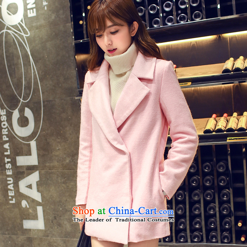 Name of the child-care wool coat girl in gross? Long 2015 new Korean autumn and winter Europe a student? The Coat 1600 pink , L, the child-care (mingnuoer Name) , , , shopping on the Internet