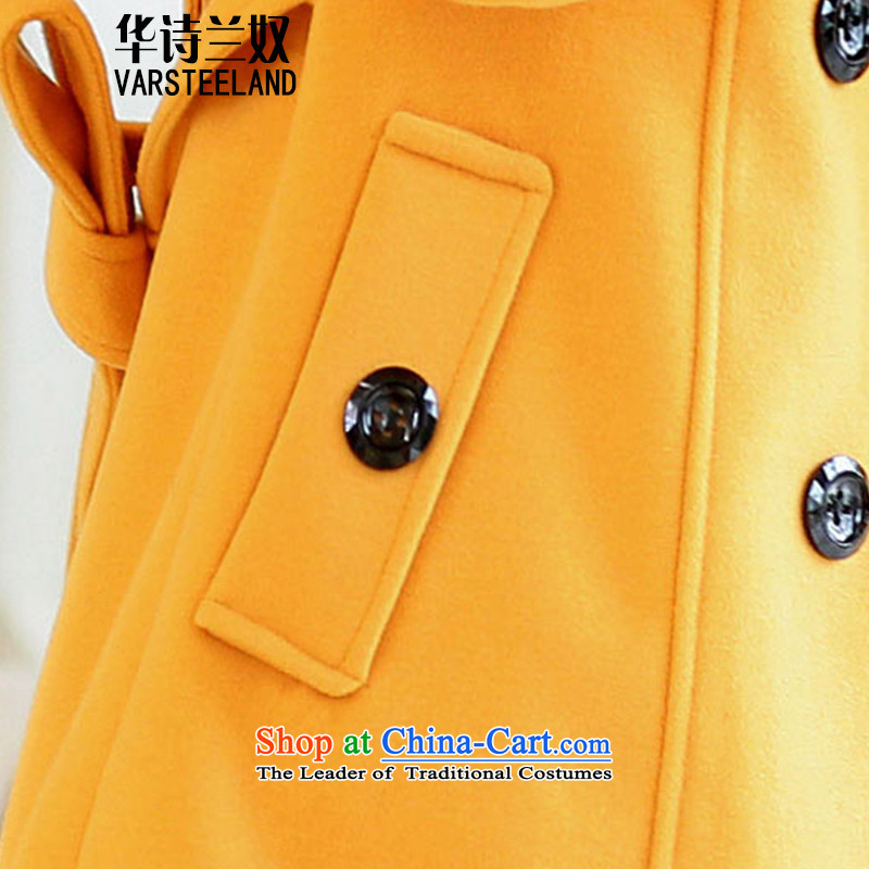 China, slave 2015 autumn and winter new women in Korean long hair Sau San? female D066 coats of yellow, L, China (VARSTEELANO slaves) , , , shopping on the Internet