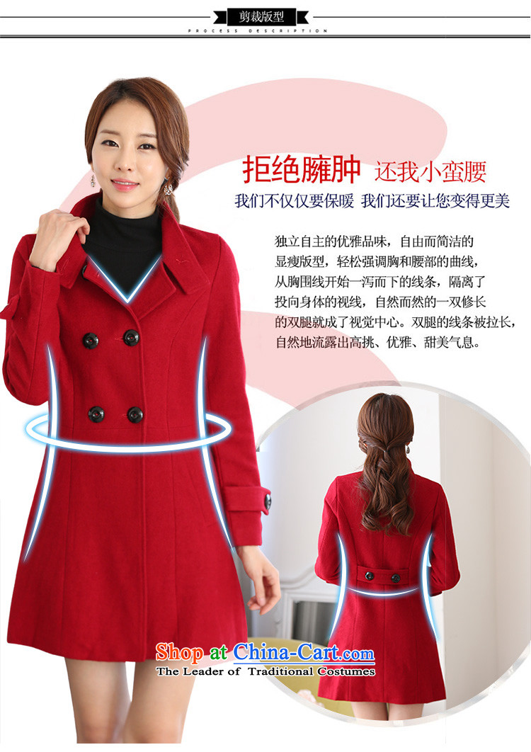 Indeed, the wool coat girl in gross? Long 2015 new Korean autumn and winter Europe a student? The jacket coat L Photo 1617 red, prices, brand platters! The elections are supplied in the national character of distribution, so action, buy now enjoy more preferential! As soon as possible.