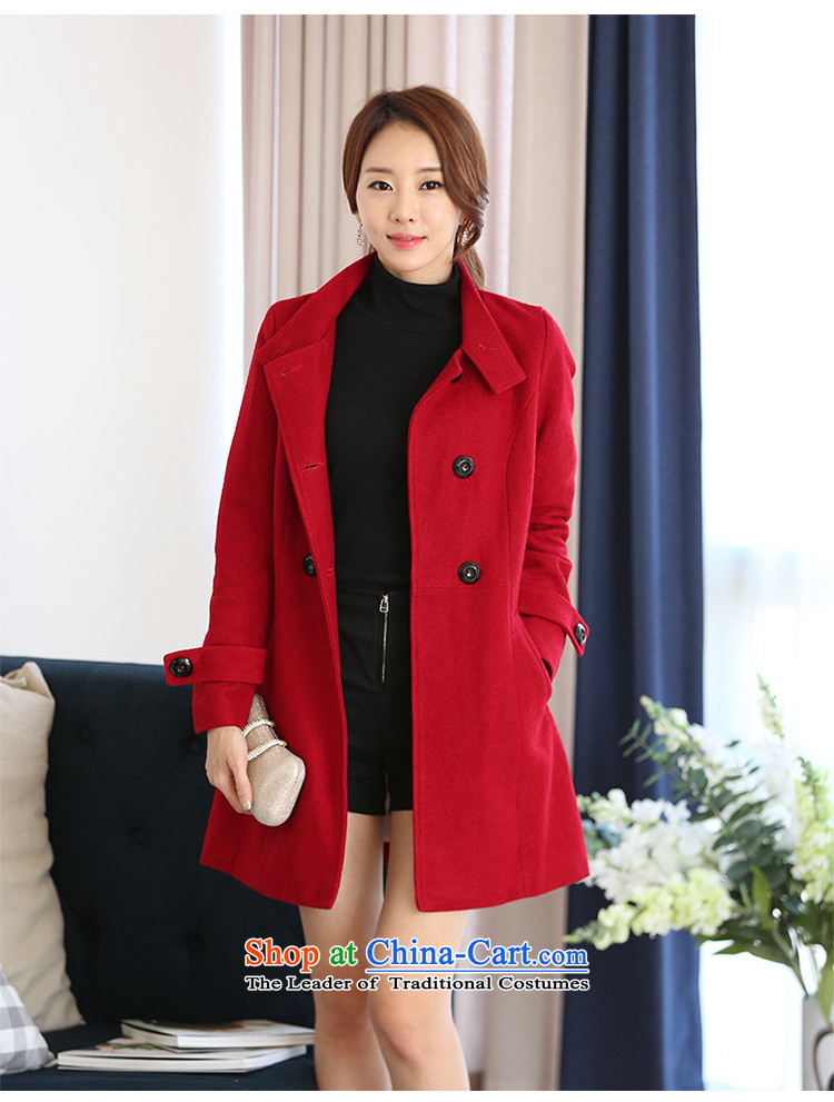 Indeed, the wool coat girl in gross? Long 2015 new Korean autumn and winter Europe a student? The jacket coat L Photo 1617 red, prices, brand platters! The elections are supplied in the national character of distribution, so action, buy now enjoy more preferential! As soon as possible.