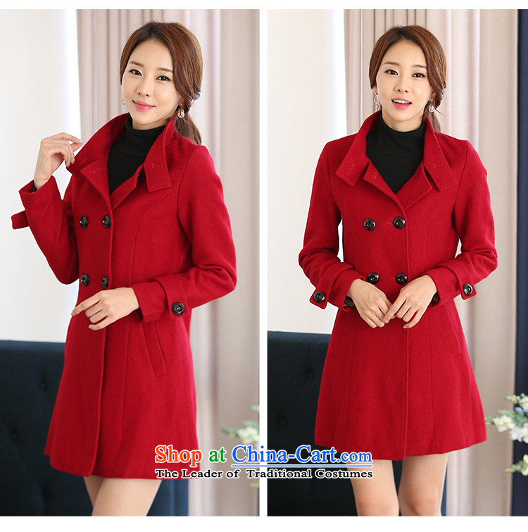 Indeed, the wool coat girl in gross? Long 2015 new Korean autumn and winter Europe a student? The jacket coat L Photo 1617 red, prices, brand platters! The elections are supplied in the national character of distribution, so action, buy now enjoy more preferential! As soon as possible.