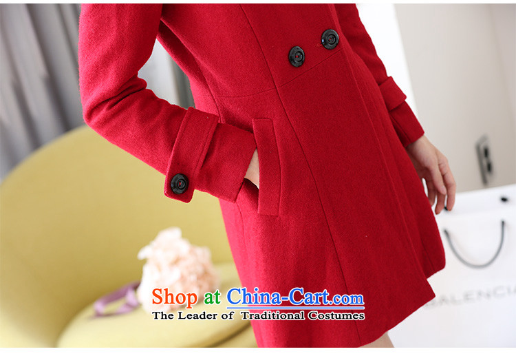 Indeed, the wool coat girl in gross? Long 2015 new Korean autumn and winter Europe a student? The jacket coat L Photo 1617 red, prices, brand platters! The elections are supplied in the national character of distribution, so action, buy now enjoy more preferential! As soon as possible.