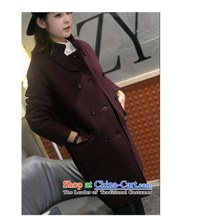 Oehe 2015 winter clothing new Korean version in Sau San long jacket, stylish girl video thin collar long-sleeved gross crimson red cloak? M picture, prices, brand platters! The elections are supplied in the national character of distribution, so action, buy now enjoy more preferential! As soon as possible.