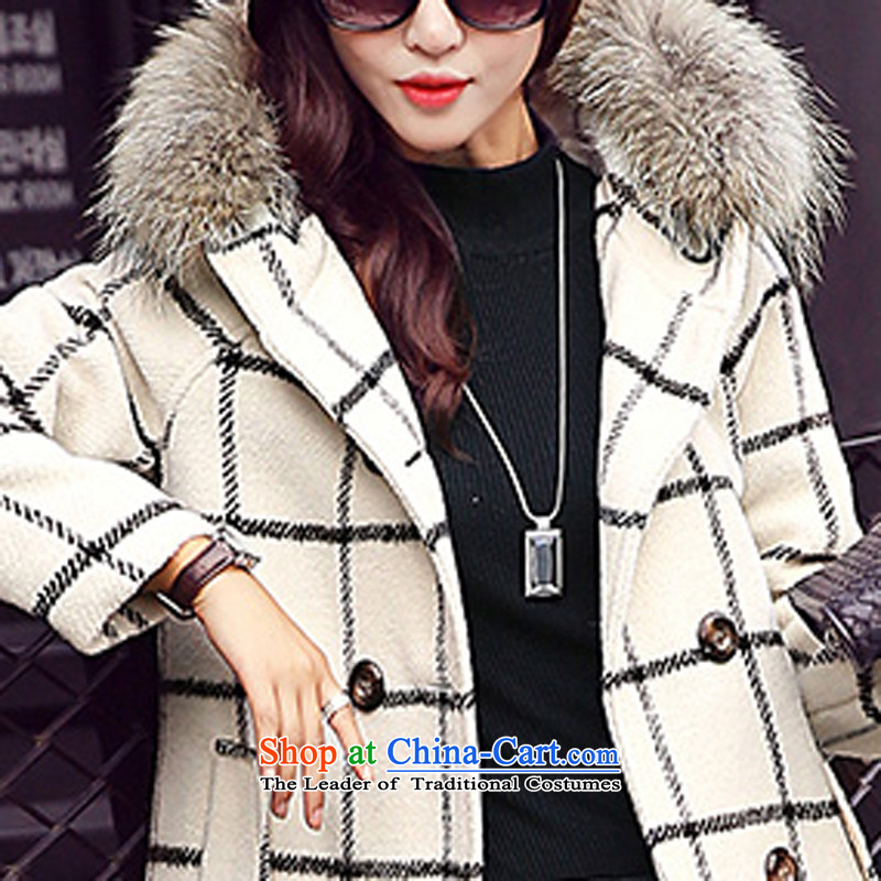 Oehe 2015 winter clothing new Korean version in Sau San long jacket, stylish girl video thin cap long-sleeved white coats of gross? XL,OEHE,,, shopping on the Internet