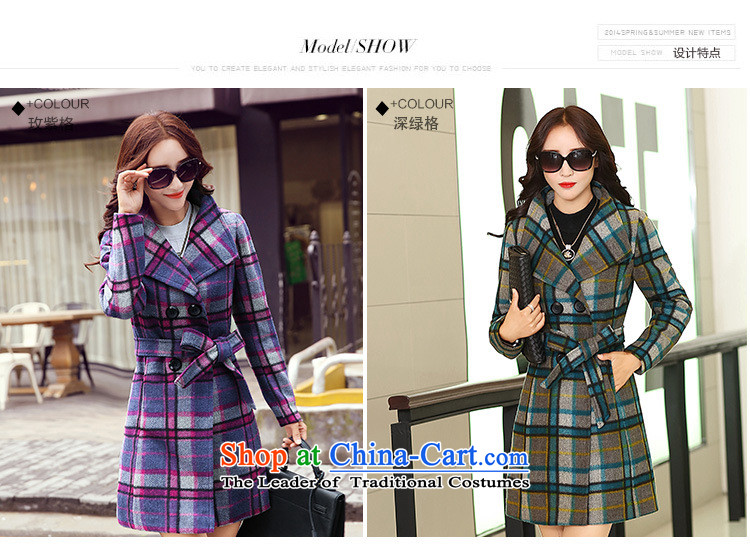 Oehe 2015 winter clothing new Korean version in Sau San long jacket, stylish girl video thin lapel long-sleeved dark green of the gross? coats XL Photo, prices, brand platters! The elections are supplied in the national character of distribution, so action, buy now enjoy more preferential! As soon as possible.