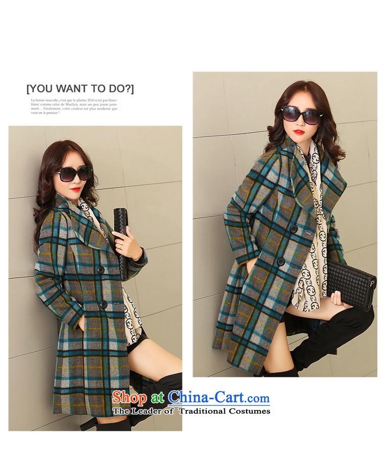 Oehe 2015 winter clothing new Korean version in Sau San long jacket, stylish girl video thin lapel long-sleeved dark green of the gross? coats XL Photo, prices, brand platters! The elections are supplied in the national character of distribution, so action, buy now enjoy more preferential! As soon as possible.