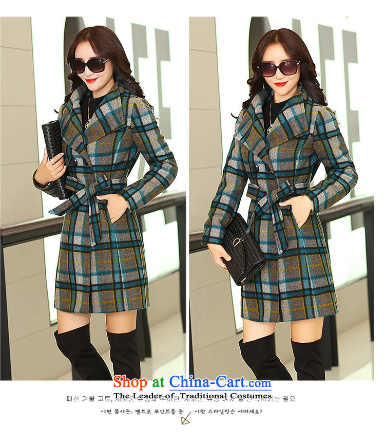 Oehe 2015 winter clothing new Korean version in Sau San long jacket, stylish girl video thin lapel long-sleeved dark green of the gross? coats XL Photo, prices, brand platters! The elections are supplied in the national character of distribution, so action, buy now enjoy more preferential! As soon as possible.