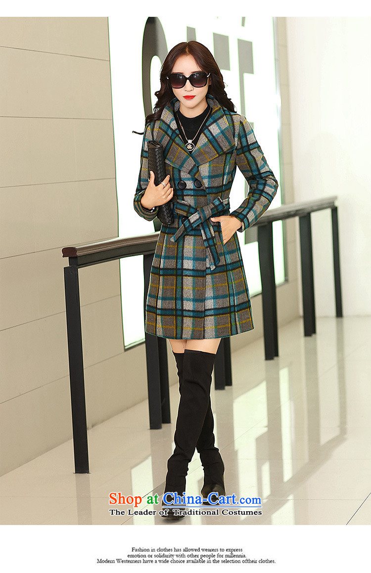 Oehe 2015 winter clothing new Korean version in Sau San long jacket, stylish girl video thin lapel long-sleeved dark green of the gross? coats XL Photo, prices, brand platters! The elections are supplied in the national character of distribution, so action, buy now enjoy more preferential! As soon as possible.