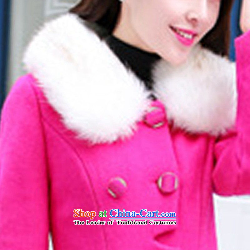 Oehe 2015 winter clothing new Korean version in Sau San long jacket, stylish girl graphics for long-sleeved Gross Gross thin coat of red L,oehe,,,? Online Shopping