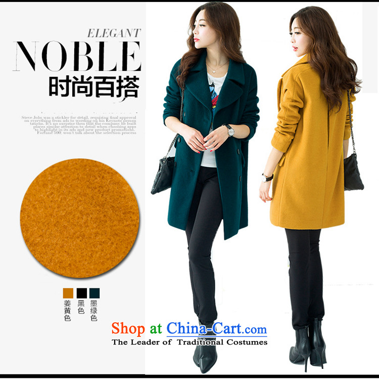 Judy 2015 autumn and winter new orange) long thick hair? female Korean jacket Sau San Mao? large coat a wool coat female yellow L picture, prices, brand platters! The elections are supplied in the national character of distribution, so action, buy now enjoy more preferential! As soon as possible.