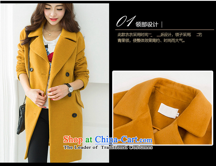 Judy 2015 autumn and winter new orange) long thick hair? female Korean jacket Sau San Mao? large coat a wool coat female yellow L picture, prices, brand platters! The elections are supplied in the national character of distribution, so action, buy now enjoy more preferential! As soon as possible.