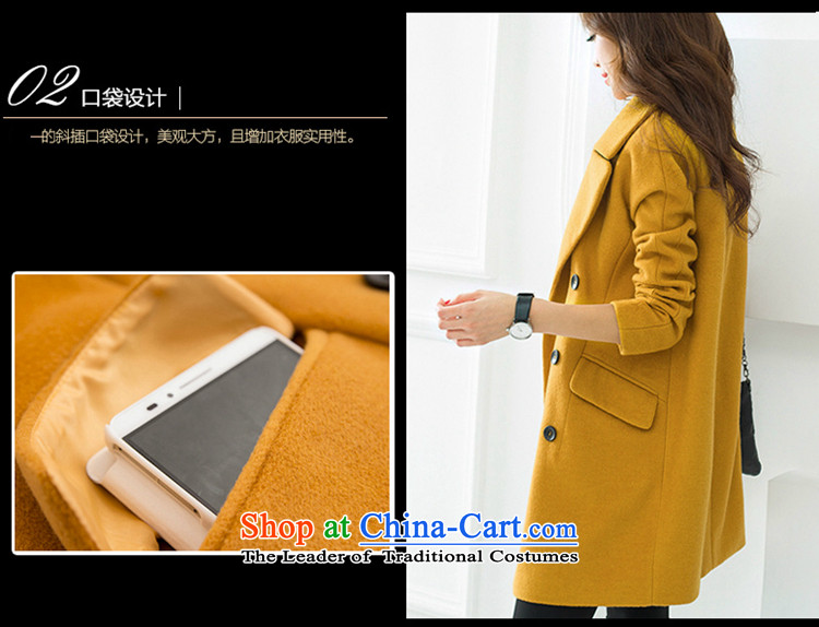 Judy 2015 autumn and winter new orange) long thick hair? female Korean jacket Sau San Mao? large coat a wool coat female yellow L picture, prices, brand platters! The elections are supplied in the national character of distribution, so action, buy now enjoy more preferential! As soon as possible.