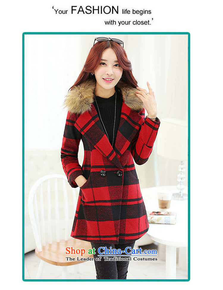 Montevideo Lai Winter 2015 new Korean stylish large segments of the female lapel gross for a wool coat in the long hair of Sau San? jacket female red L picture, prices, brand platters! The elections are supplied in the national character of distribution, so action, buy now enjoy more preferential! As soon as possible.