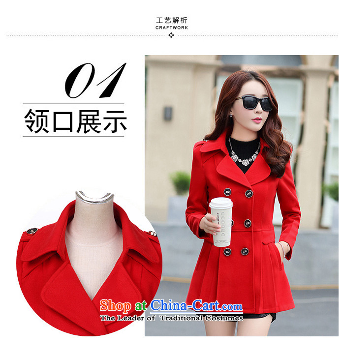Butterfly Angel Connie 2015 autumn and winter new double-coats female 808 gross? wine red color  M brand, prices, picture platters! The elections are supplied in the national character of distribution, so action, buy now enjoy more preferential! As soon as possible.