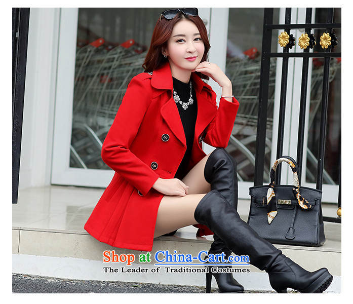 Butterfly Angel Connie 2015 autumn and winter new double-coats female 808 gross? wine red color  M brand, prices, picture platters! The elections are supplied in the national character of distribution, so action, buy now enjoy more preferential! As soon as possible.