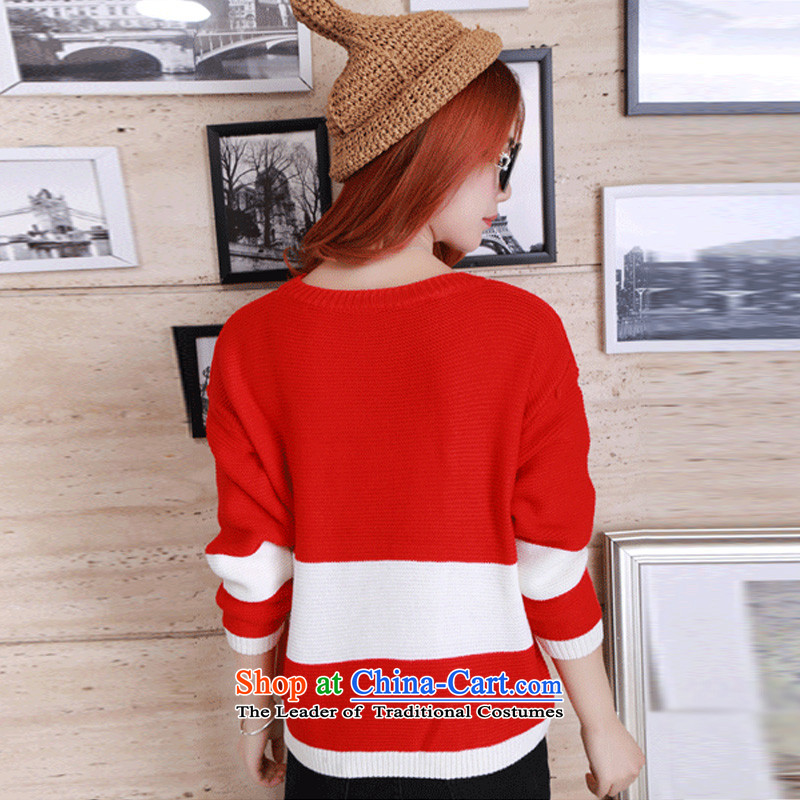 O Ya-ting to increase women's code 2015 autumn and winter new mm thick Korean version thin spell color woolen pullover, forming the knitwear 668 red 3XL recommends that you, O Jacob 160-190-ting (aoyating) , , , shopping on the Internet