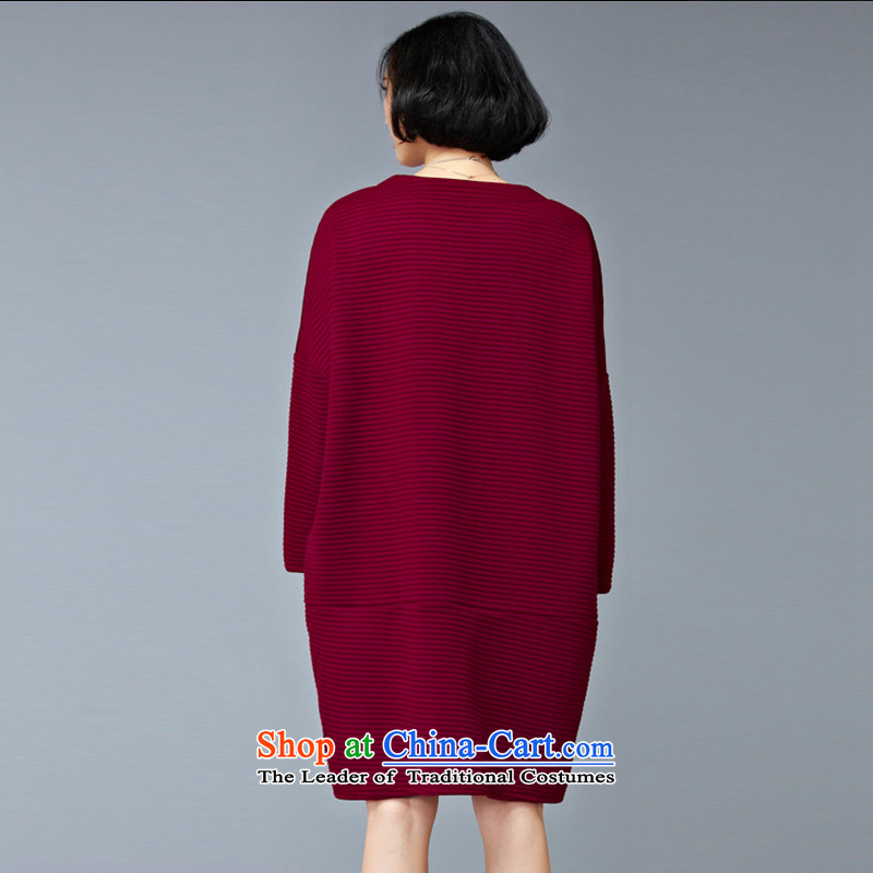 O Ya-ting to increase women's code 2015 autumn and winter new mm thick Korean video clip cotton shirts, forming the thin Western Wind relaxd stylish dresses 7,589 large wine red versions are Code 200 catties recommends that you, O Jacob aoyating Ting () , , , shopping on the Internet