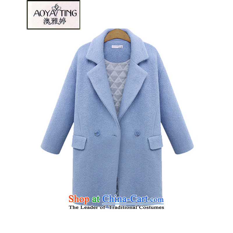 O Ya-ting to increase women's code 2015 autumn and winter new mm thick Korean version thin wool coat pure colors in this long coats female 103 Sub-ni pink 3XL 145-165 recommends that you, O Jacob aoyating Ting () , , , shopping on the Internet