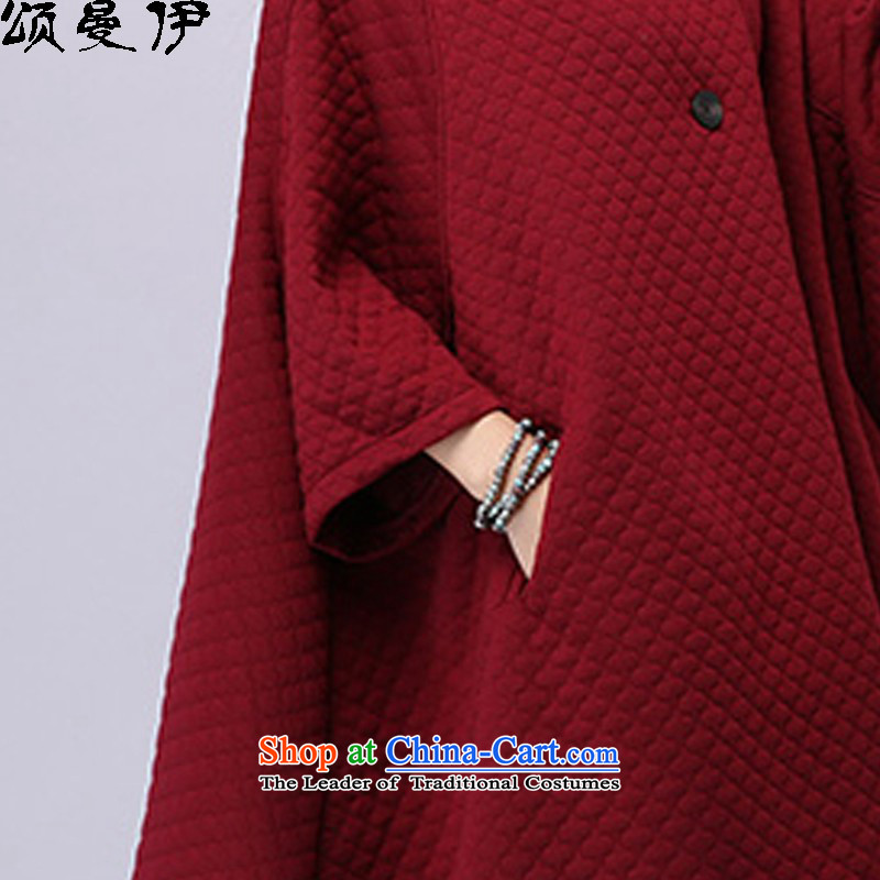 Chung Cayman El 2015 autumn and winter new Korean Couture fashion loose larger bat sleeves cloak jacket female 9918 wine red M ode to Cayman El , , , shopping on the Internet