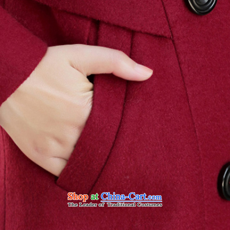 Pele Cayman 2015 winter coats gross new Korean women?   in the jacket long long-sleeved sweater large wine red XL, Pele BEILEIMAN (Cayman) , , , shopping on the Internet