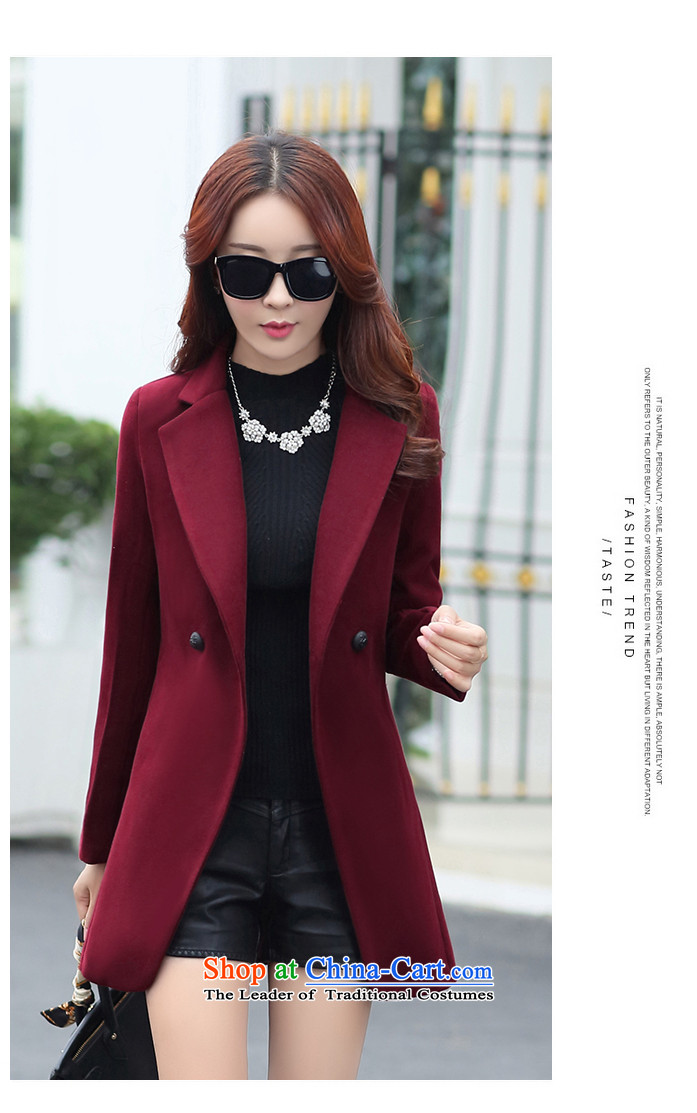 Kim Hye-Cayman 2015 a gross of autumn and winter coats thickened?? in gross jacket large long hair? windbreaker female jacket for autumn and winter coats Bourdeaux Korean M picture, prices, brand platters! The elections are supplied in the national character of distribution, so action, buy now enjoy more preferential! As soon as possible.