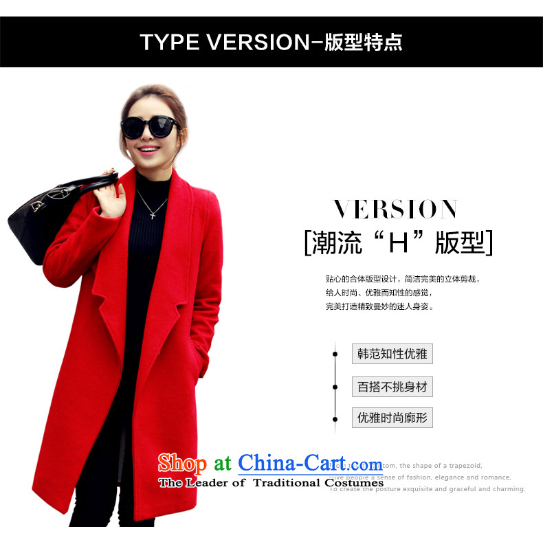 Yuan Building 2015 autumn and winter coats the new Korean version of gross for long small incense wind single row clip hair girl in red cloak? Long XL Photo, prices, brand platters! The elections are supplied in the national character of distribution, so action, buy now enjoy more preferential! As soon as possible.