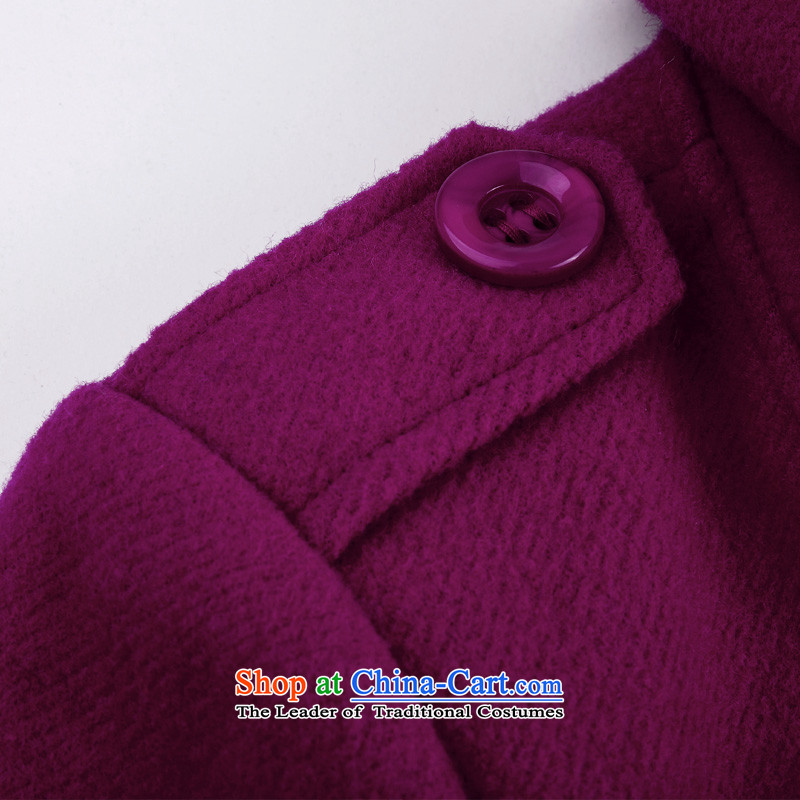 Elizabeth 2015 ultra high discipline code women winter new products Sau San stitching and stylish medium to long term, to increase gross ZR2073- jacket purple 3XL,? ji.... sa shopping on the Internet